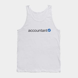 Verified Accountant (Black Text) Tank Top